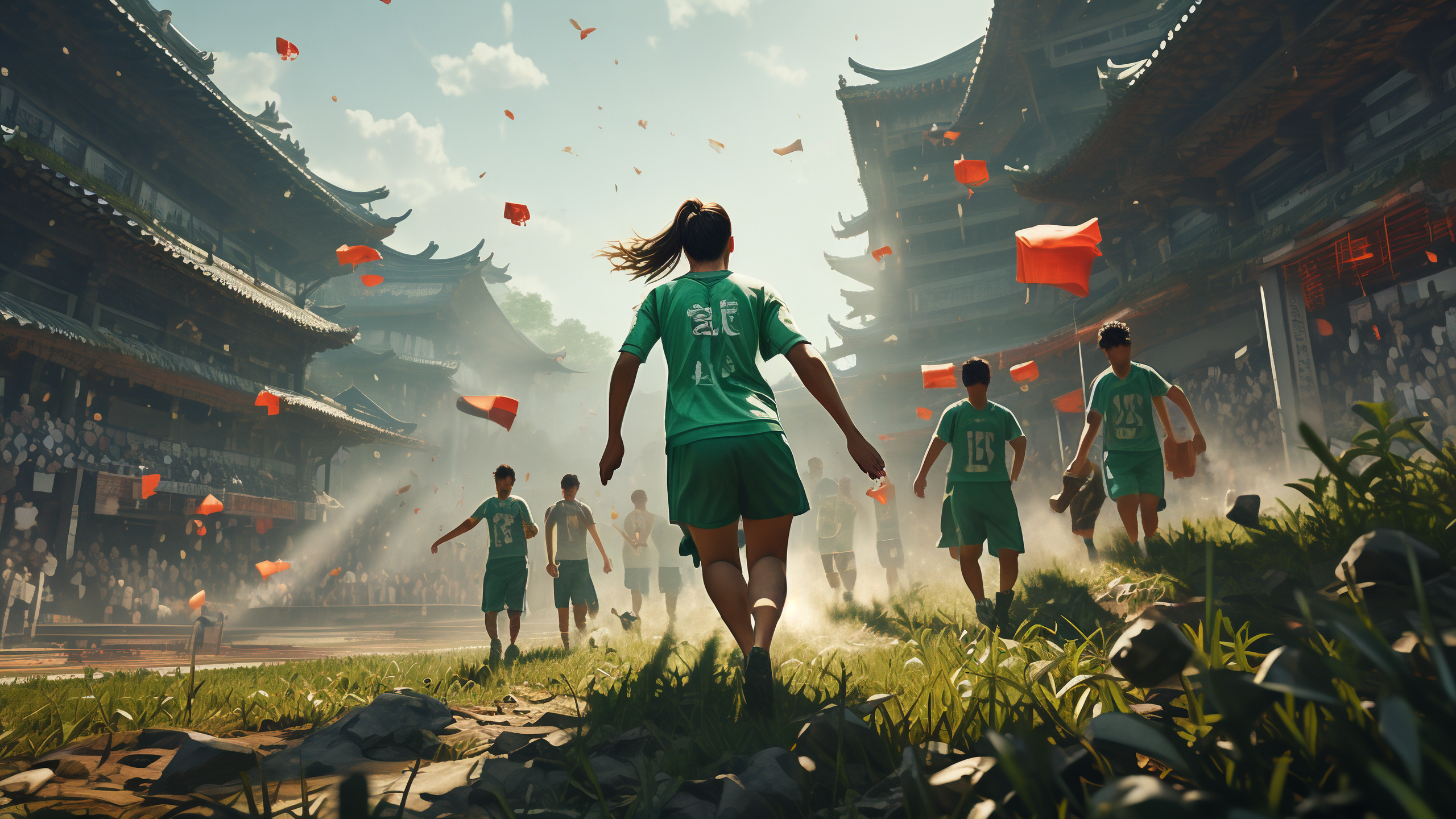 足球场上豪情壮志,热血激荡 足球场上豪情壮志,热血激荡